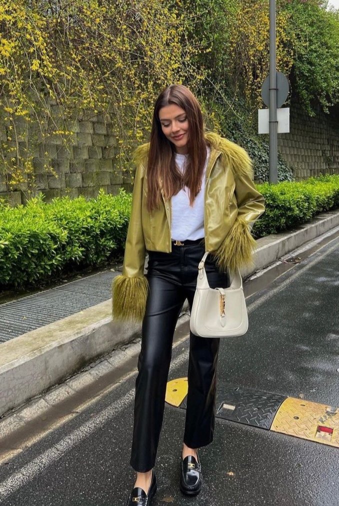 Kadın haki ceket - Görsel 3