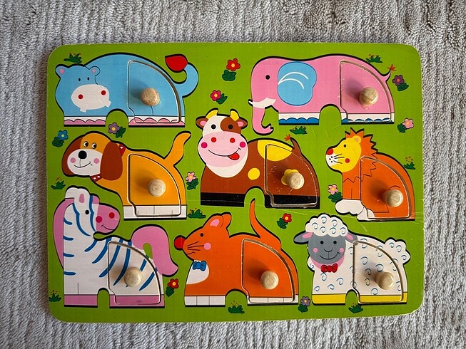Ahşap puzzle bebek eğitici oyuncak