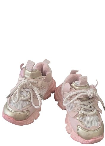 Kız çocuk spor ayakkabı. Pembe ve dore. 25 numara. Çok az kullan