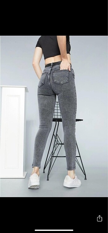 36 Beden Skinny füme pantolon