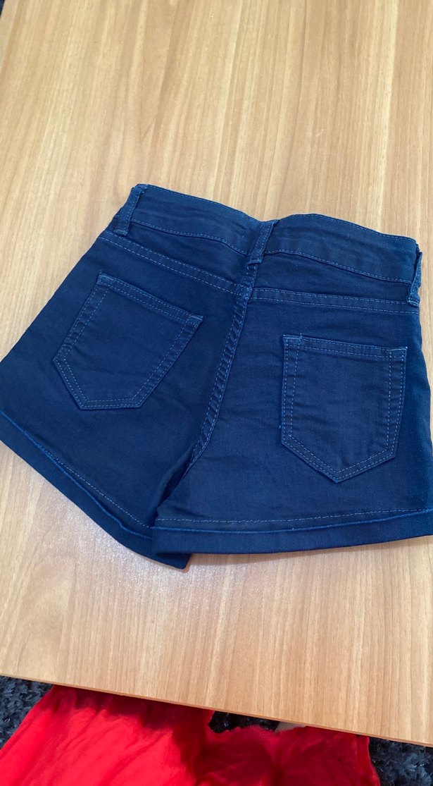 Kadın Lacivert Mini Denim Şort - Görsel 3