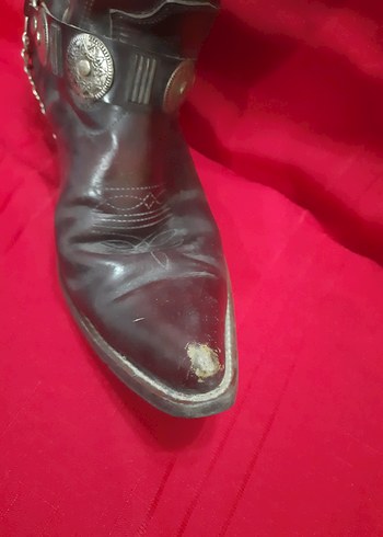 Erkek Bordo Deri Kemerli Diz Boyu Bot - Görsel 6