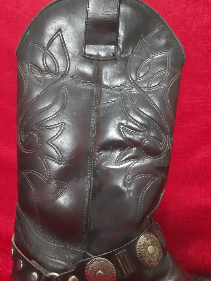 Erkek Bordo Deri Kemerli Diz Boyu Bot - Görsel 3