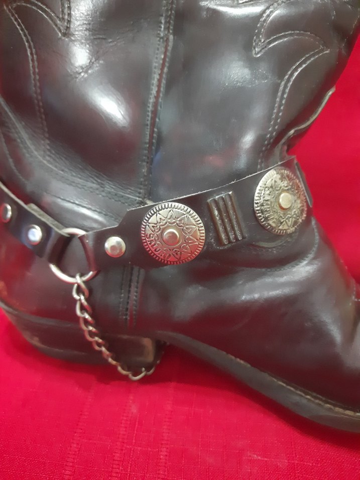 Erkek Bordo Deri Kemerli Diz Boyu Bot - Görsel 2