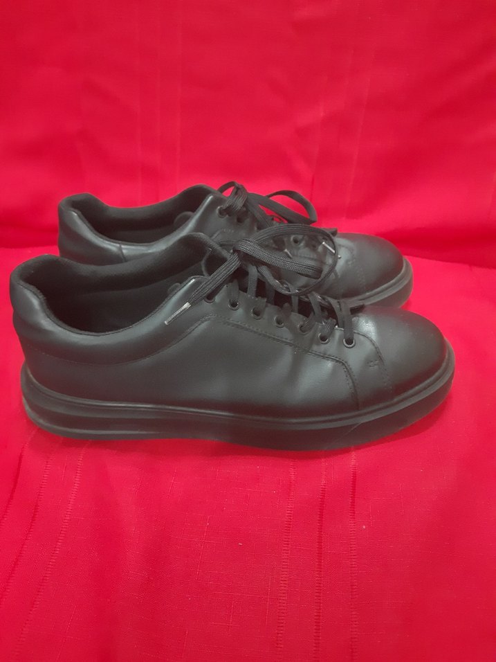 Siyah Minimalist Goth Erkek Spor Ayakkabı - Görsel 2