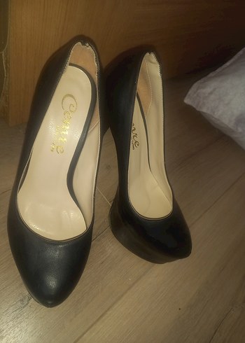 Siyah Gotik Platform Topuklu Kadın Ayakkabı - Görsel 6