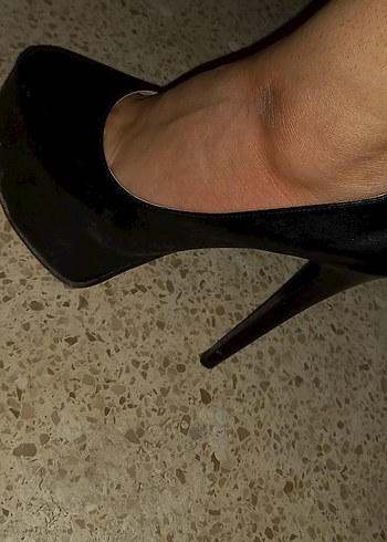 Siyah Gotik Platform Topuklu Kadın Ayakkabı - Görsel 7