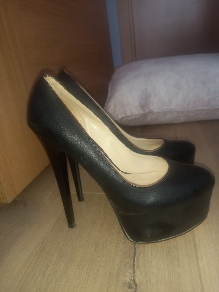 Siyah Gotik Platform Topuklu Kadın Ayakkabı - Görsel 2