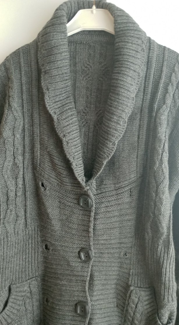 Kadın Örgülü Hırka - Görsel 2