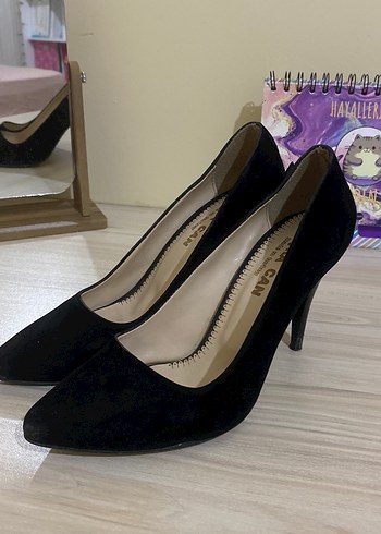 Siyah Stiletto Topuklu Ayakkabı - Görsel 2