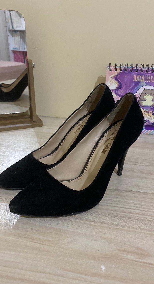 Siyah Stiletto Topuklu Ayakkabı - Görsel 2