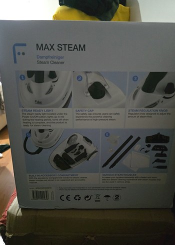Fakir Max Steam Beyaz Buharlı Temizleyici - Görsel 2
