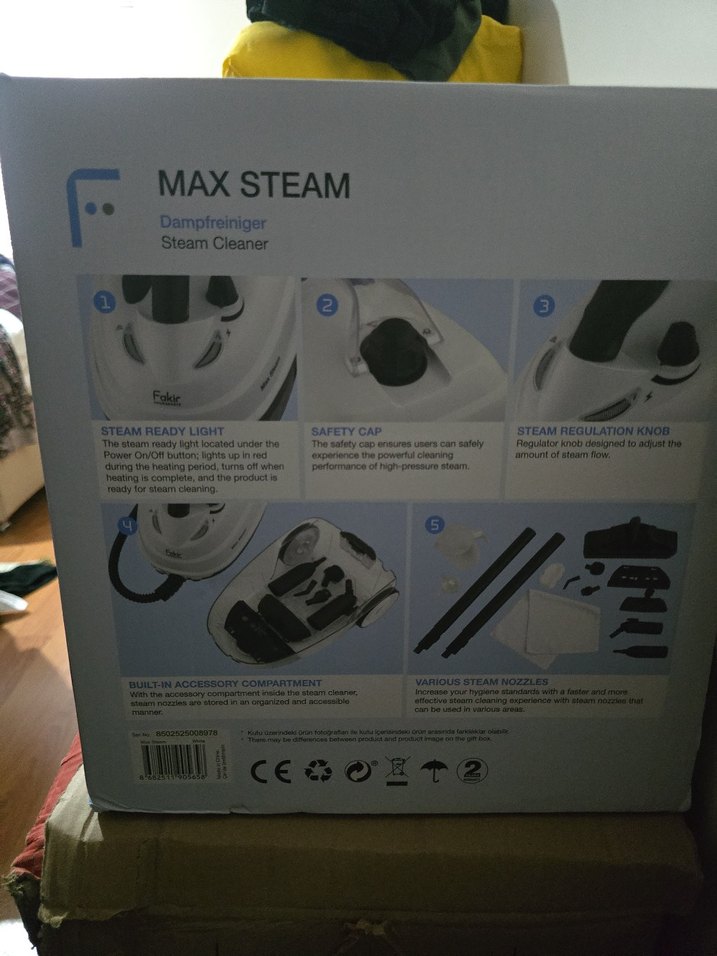 Fakir Max Steam Beyaz Buharlı Temizleyici - Görsel 2