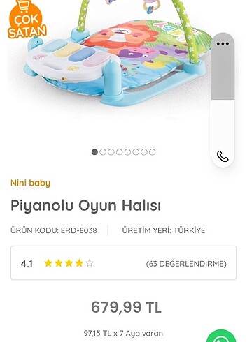 Sesli müzikli bebek yer halısı