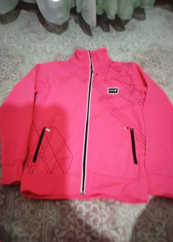 Fermuarlı Kapüşonlu Pembe çocuk Ceket - Görsel 2