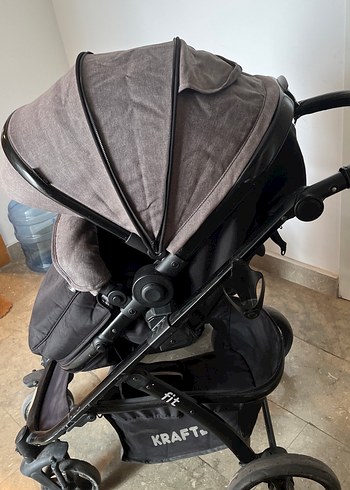 Gri Bebek Arabası ve Oto Koltuğu Seti - Görsel 3