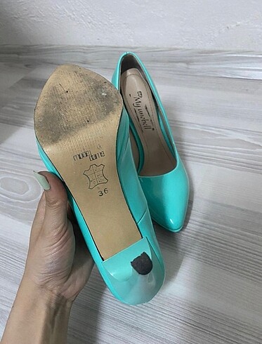 Diğer Su yeşili stiletto ayakkabı