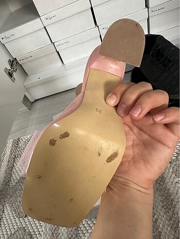 39 Beden pembe Renk Bride taşlı ayakkabı