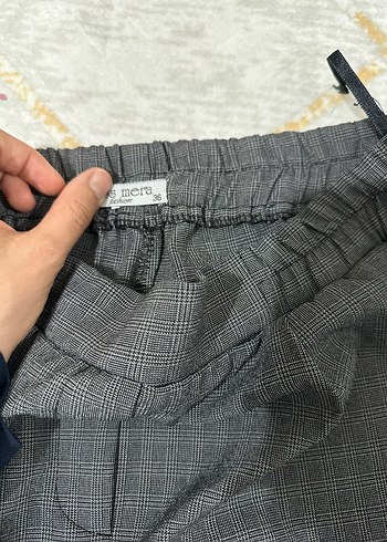 Gri Kadın Piliseli Kumaş Pantolon - Görsel 4