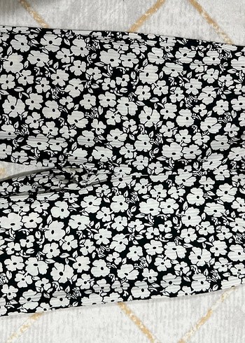 Dantel Detaylı Çiçek Desenli Bohem Kadın Pantolon - Görsel 2