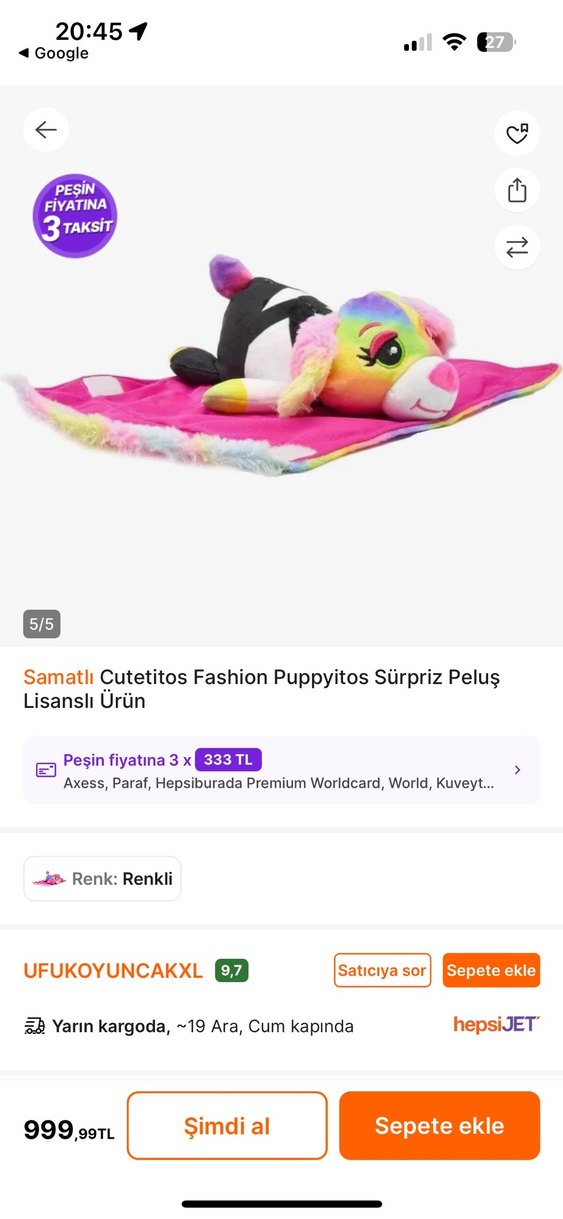 Renkli Yumuşak Peluş Oyuncak - Görsel 3