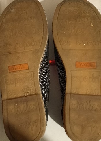 siyah Gri sim Desenli Duz taban Espadril - Görsel 3