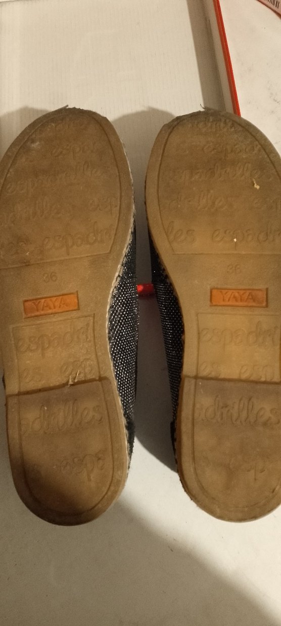 siyah Gri sim Desenli Duz taban Espadril - Görsel 3