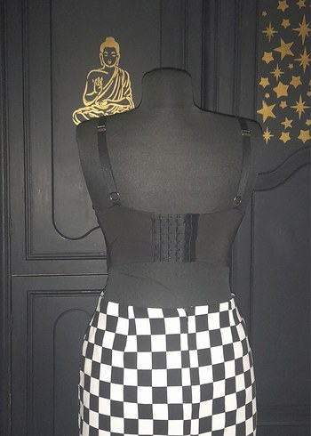 ZARA Kareli Mini Etek - Görsel 4