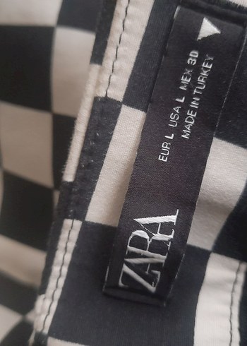 ZARA Kareli Mini Etek - Görsel 6