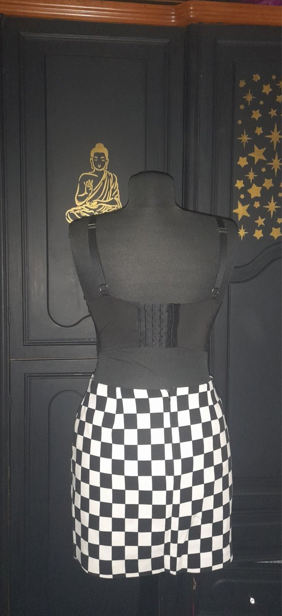 ZARA Kareli Mini Etek - Görsel 4