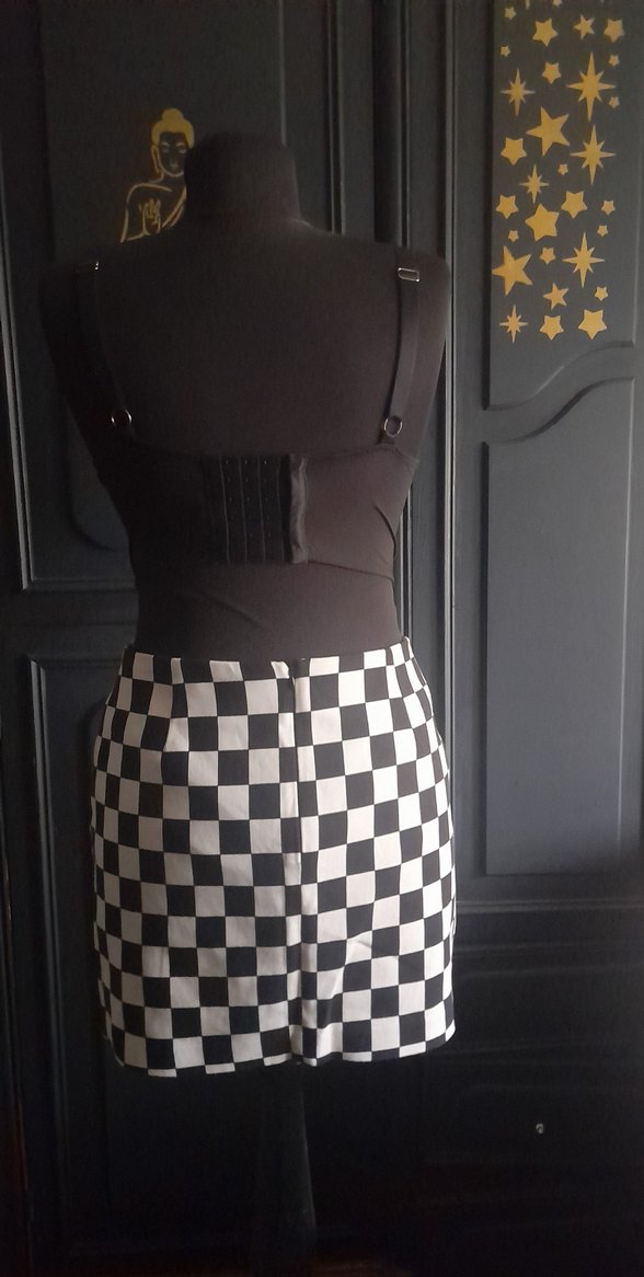 ZARA Kareli Mini Etek - Görsel 5