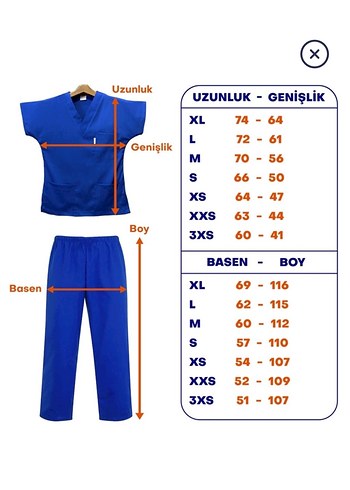 Diğer Lacivert üniforma scrubs