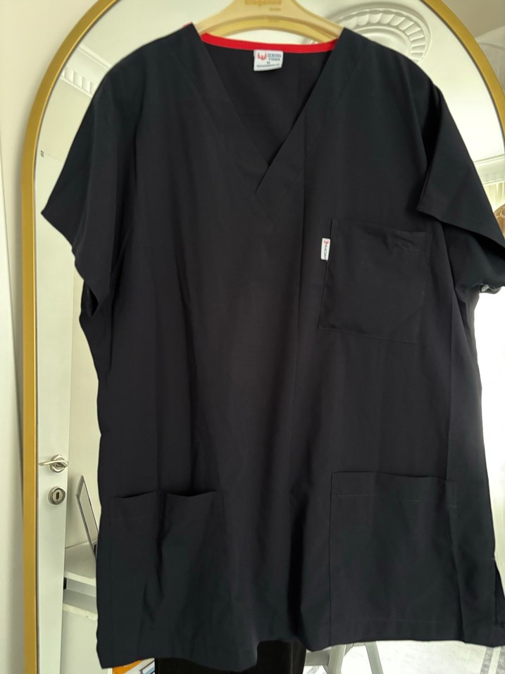 Lacivert üniforma scrubs - Görsel 4