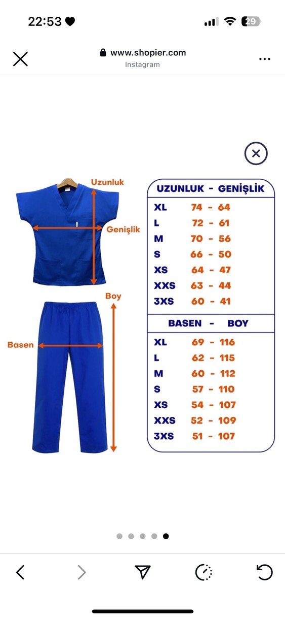 Lacivert üniforma scrubs - Görsel 3