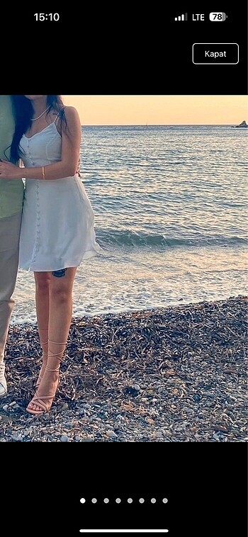 34 Beden Beyaz elbise