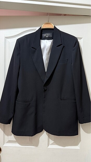 40 Beden siyah Renk QUZU Siyah Blazer Ceket