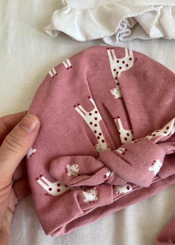 Pembe Uzun Kollu Bebek Kız Takımı - Görsel 3