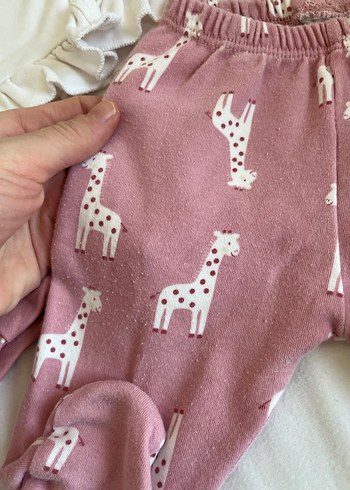 Pembe Uzun Kollu Bebek Kız Takımı - Görsel 2