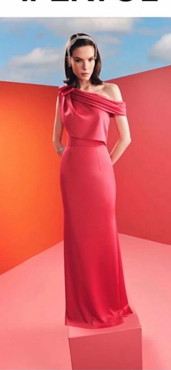 Drapeli Uzun Abiye Elbise - Görsel 3