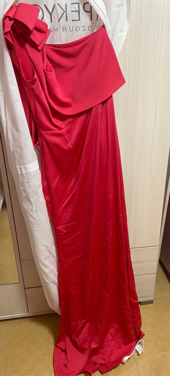 Drapeli Uzun Abiye Elbise - Görsel 2