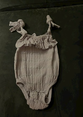 Dantelli Beyaz Askısız Bebek Çıtçıtlı Body - Görsel 2