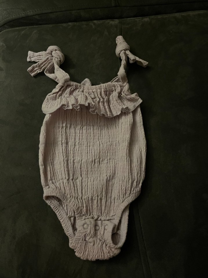 Dantelli Beyaz Askısız Bebek Çıtçıtlı Body - Görsel 2