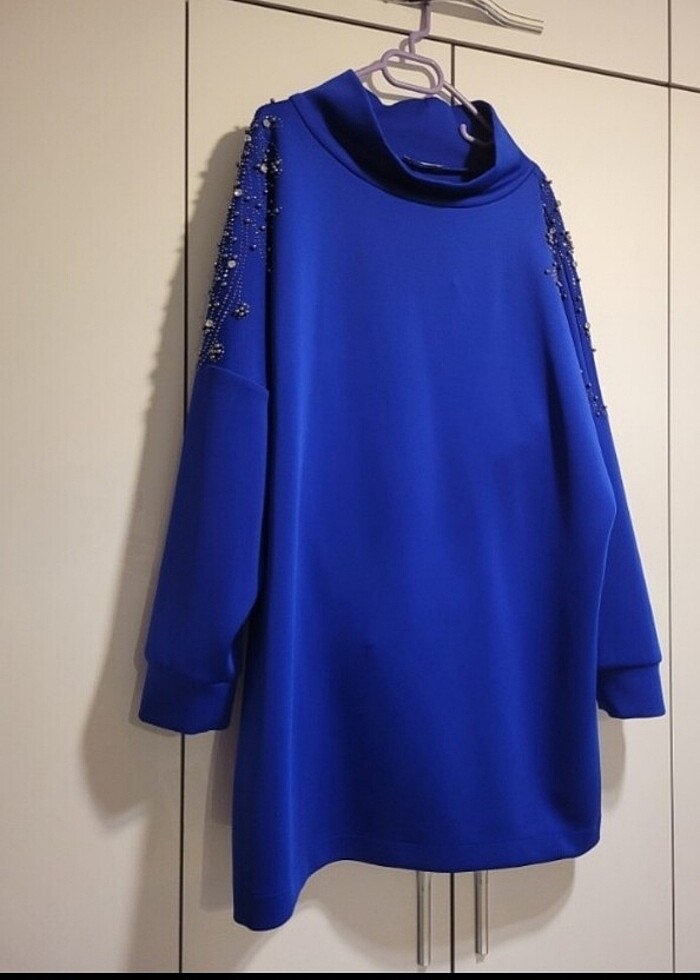 Taş detaylı scuba takım  - Görsel 4