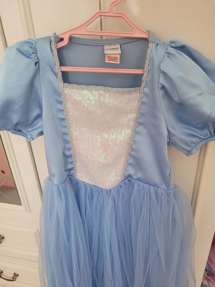 Mavi Tül Detaylı Çocuk Kostümü - Görsel 4