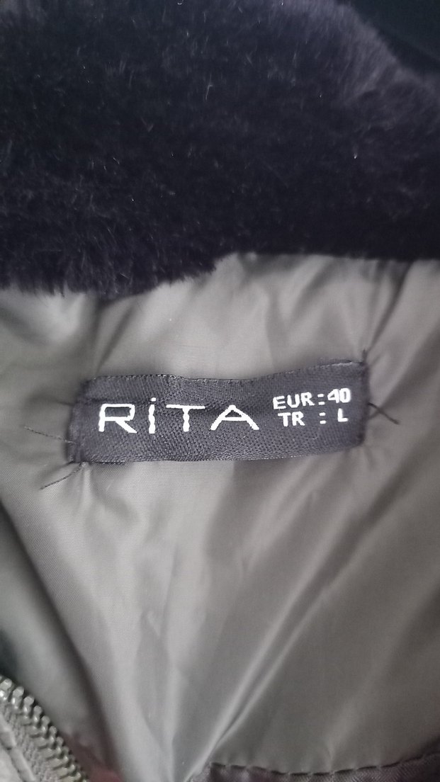 Haki  Uzun Kadın Kışlık Mont - Görsel 5