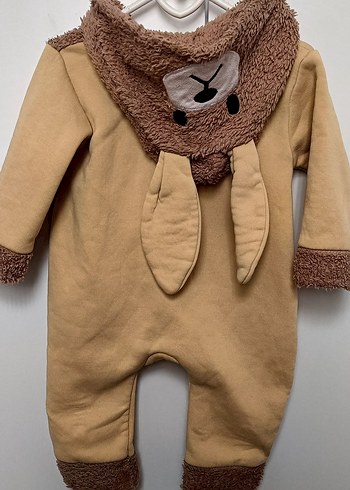 Kahverengi Nakışlı Bebek Tulumu - Görsel 2