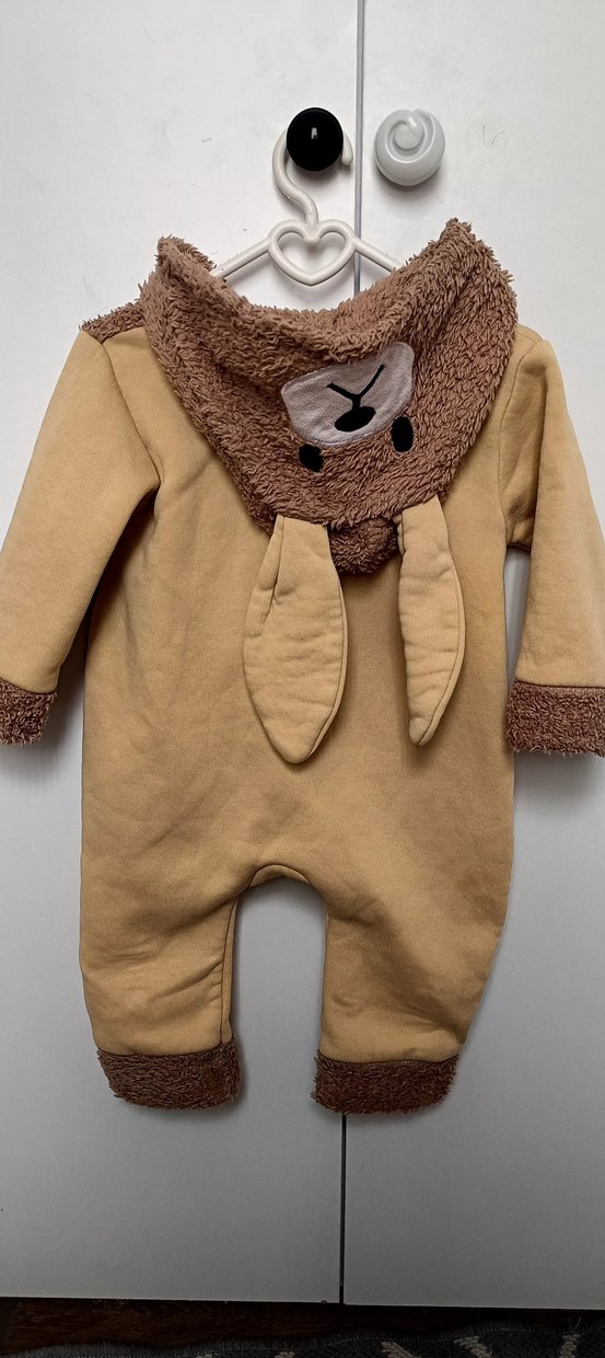 Kahverengi Nakışlı Bebek Tulumu - Görsel 2