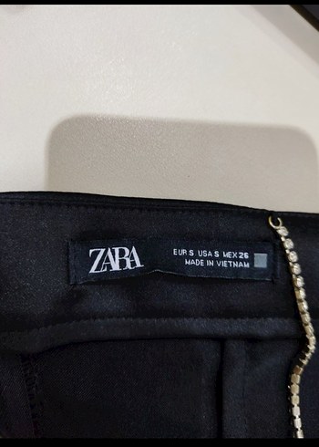 Zara Siyah Mini Drapeli Straplez Elbise - Görsel 2