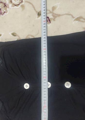 Düğmeli Siyah V Yaka Kadın giyim - Görsel 3