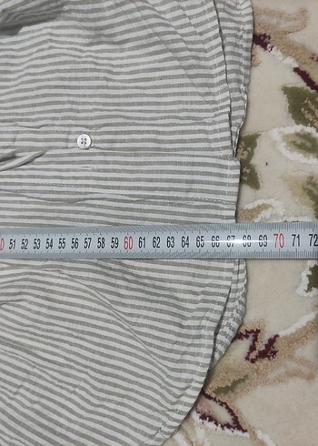 yeşil Çizgili Uzun Kollu Gömlek - Görsel 4